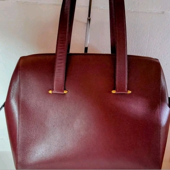 EUC Authentic CARTIER Paris Bordeaux Women's Leather Shoulder Bag COA Included - Picture 2 of 12